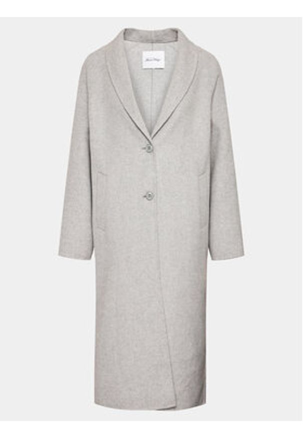 AMERICAN VINTAGE - American Vintage Płaszcz wełniany Dadoulove DADO17HCH23 Szary Relaxed Fit. Kolor: szary. Materiał: syntetyk, wełna. Styl: vintage