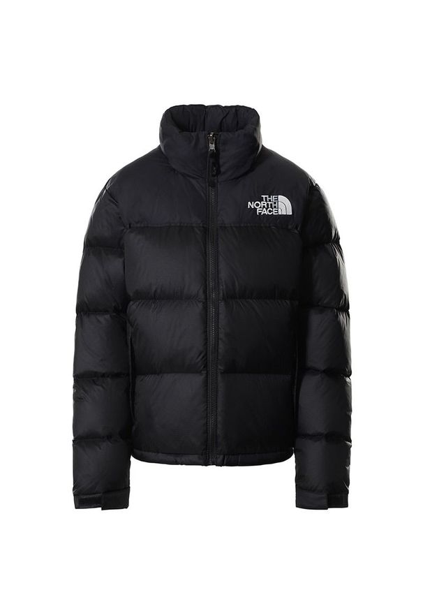 Kurtka The North Face 1996 Retro Nuptse 0A3XEOLE41 - czarna. Kolor: czarny. Materiał: puch, nylon. Wzór: aplikacja. Sezon: lato. Styl: retro