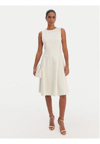 Lauren Ralph Lauren - LAUREN RALPH LAUREN Sukienka koktajlowa 200980935002 Écru Slim Fit. Materiał: wiskoza. Styl: wizytowy #2