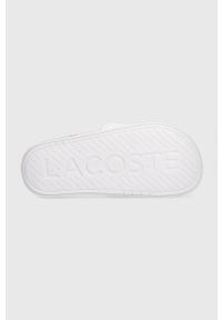 Lacoste klapki CROCO DUALISTE damskie kolor biały 43CFA0040. Kolor: biały. Materiał: materiał #5