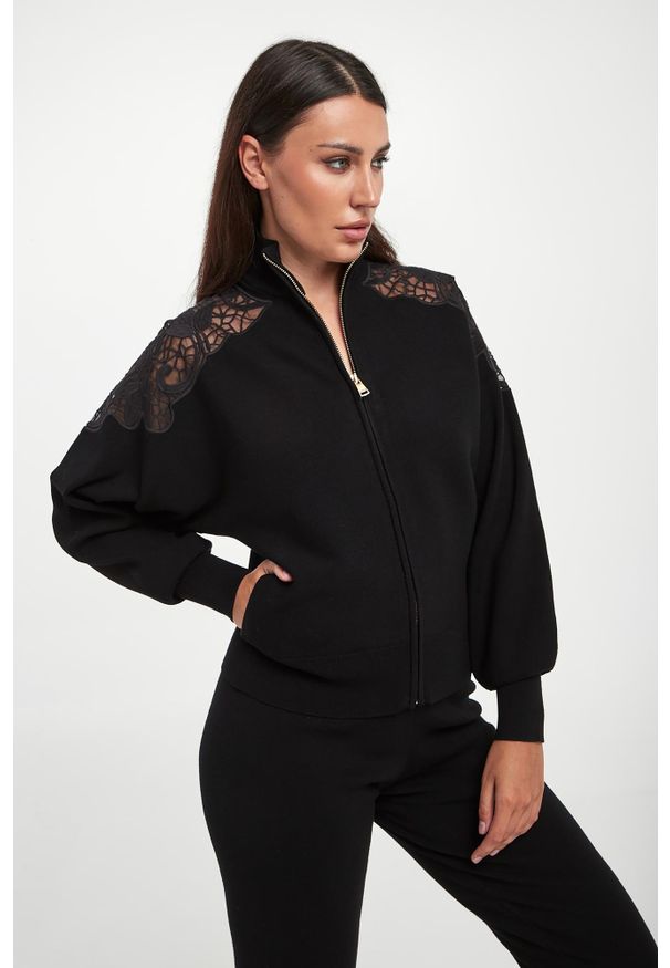 Twinset Milano - Sweter damski zapinany na zamek TWINSET