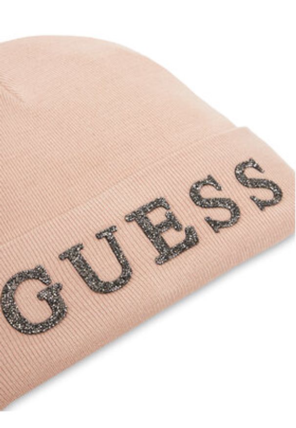 Guess Czapka AW5398 POL01 Różowy. Kolor: różowy. Materiał: wiskoza