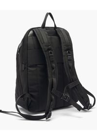 MONCLER - Czarny plecak Gimont. Kolor: czarny. Materiał: żakard, nylon. Wzór: paski, nadruk #4