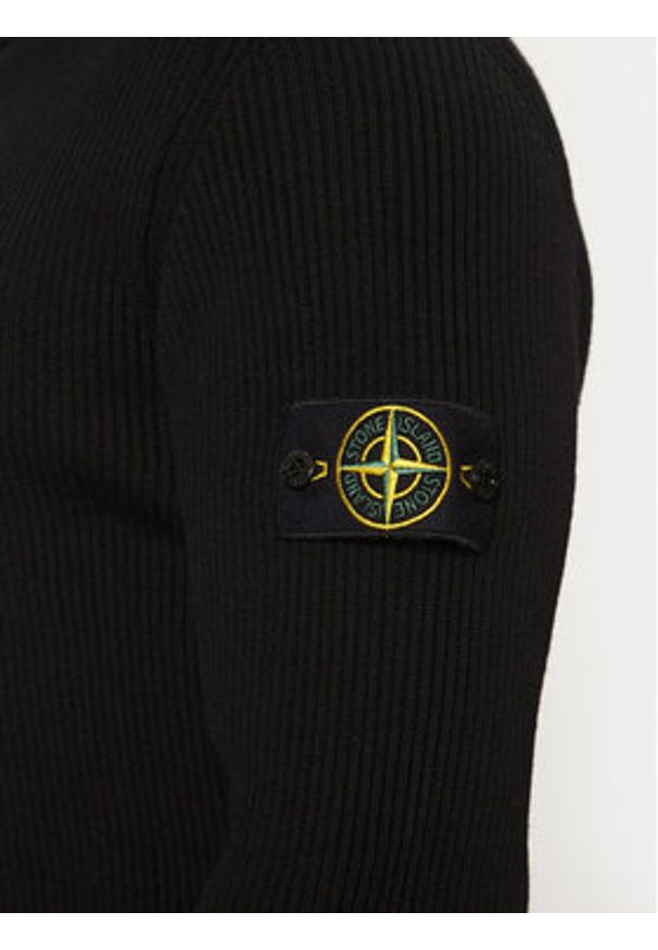 Stone Island Golf 8115552C2 Czarny Regular Fit. Typ kołnierza: golf. Kolor: czarny. Materiał: wełna