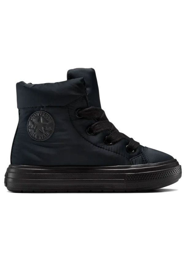 Buty damskie Converse Chuck Taylor All Star Elements Boot A12941C - czarne. Kolor: czarny. Materiał: guma, polar, poliester, materiał. Szerokość cholewki: normalna. Model: Converse All Star