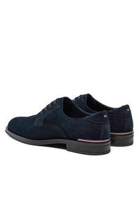 TOMMY HILFIGER - Tommy Hilfiger Półbuty Core Rwb Hilfiger Suede Shoe FM0FM04868 Granatowy. Kolor: niebieski. Materiał: skóra, zamsz