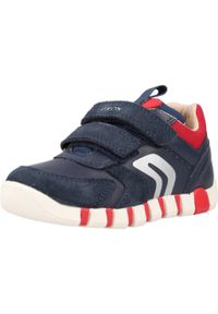 Geox - Buty GEOX B IUPIDOO BOY Niebieski. Kolor: niebieski. Materiał: syntetyk, skóra. Sport: turystyka piesza