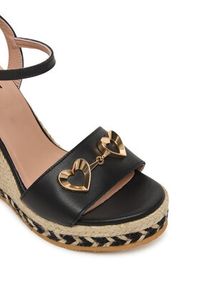 Love Moschino - LOVE MOSCHINO Espadryle JA1615BI0OIA0000 Czarny. Kolor: czarny. Materiał: skóra #4