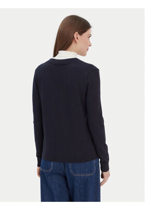 TOMMY HILFIGER - Tommy Hilfiger Sweter WW0WW42049 Granatowy Regular Fit. Kolor: niebieski. Materiał: syntetyk