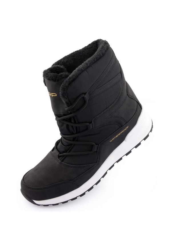 GLENMUIR - Ciepłe damskie zimowe buty Loap Costa ze skóry. Kolor: czarny. Materiał: skóra. Sezon: zima. Styl: sportowy