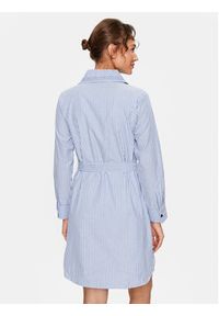 Silvian Heach Sukienka koszulowa GPP23120VE Niebieski Regular Fit. Kolor: niebieski. Materiał: bawełna. Typ sukienki: koszulowe