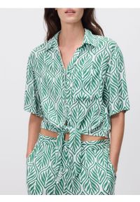 Reserved - Wiązana koszula z wiskozy - wielobarwny. Materiał: wiskoza #1