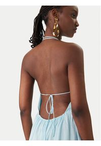 BARDOT - Bardot Sukienka koktajlowa Arletha Halter 59963DB3 Błękitny Regular Fit. Typ kołnierza: dekolt halter. Kolor: niebieski. Materiał: syntetyk. Styl: wizytowy #2