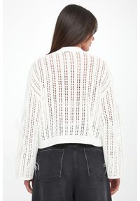 Twinset Milano - Sweter damski ażurowy z piórkami TWINSET. Wzór: ażurowy #4