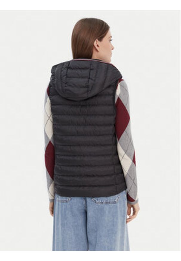 TOMMY HILFIGER - Tommy Hilfiger Bezrękawnik Global Stripe WW0WW42051 Czarny Regular Fit. Kolor: czarny. Materiał: syntetyk. Długość rękawa: bez rękawów