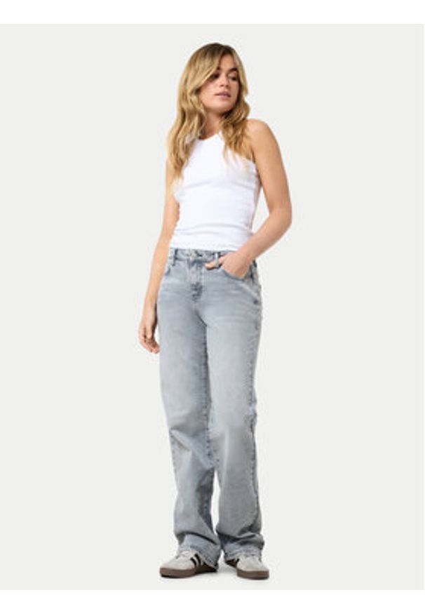 Noisy may - Noisy May Jeansy Yolanda 27030830 Szary Wide Leg. Kolor: szary
