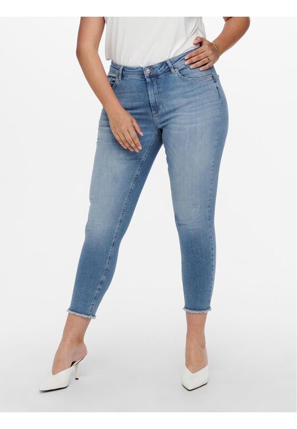 ONLY Carmakoma Jeansy 15198408 Niebieski Skinny Fit. Kolor: niebieski