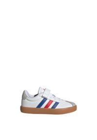 Adidas - Buty VL Court 3.0 Skateboarding Kids. Okazja: na co dzień. Kolor: czerwony, niebieski, wielokolorowy, biały. Materiał: zamsz. Wzór: gładki. Sport: skateboard