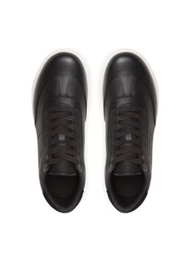 Calvin Klein Sneakersy Low Top Lace Up Tmbl Lth HM0HM01803 Czarny. Kolor: czarny. Materiał: skóra