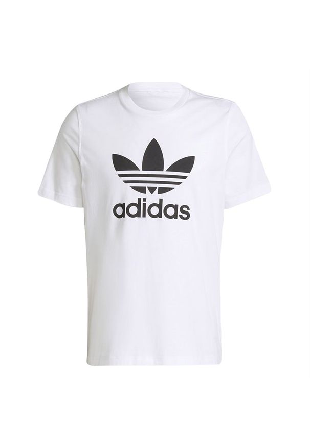 Adidas - Koszulka adidas Originals Adicolor Classics Trefoil Tee H06644 - biała. Kolor: biały. Materiał: bawełna. Długość rękawa: krótki rękaw. Długość: krótkie. Wzór: aplikacja