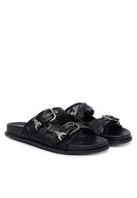 Patrizia Pepe Klapki PPJ386.01 Czarny. Kolor: czarny. Materiał: materiał #6