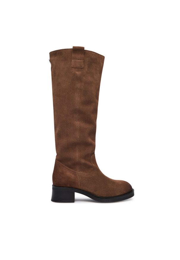 Steve Madden Kozaki Banner SM11003092 Brązowy. Kolor: brązowy. Materiał: skóra, zamsz