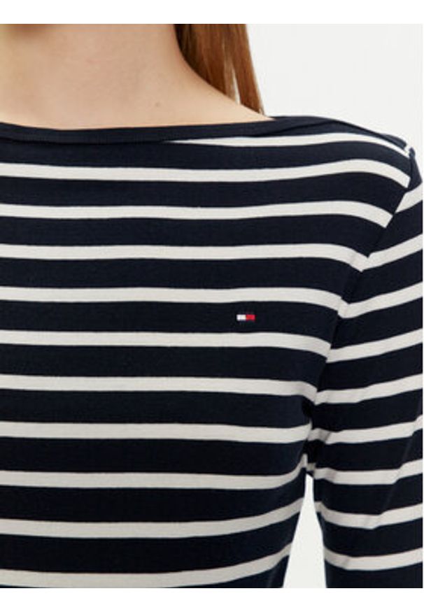 TOMMY HILFIGER - Tommy Hilfiger Bluzka New Cody WW0WW40589 Granatowy Slim Fit. Kolor: niebieski. Materiał: bawełna