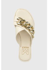 MEXX - Mexx klapki skórzane Laila damskie kolor beżowy MXCY011301W. Kolor: beżowy. Materiał: skóra #5