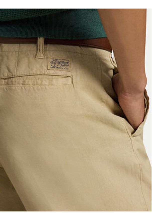 Polo Ralph Lauren Szorty materiałowe 710741375024 Beżowy Regular Fit. Kolor: beżowy. Materiał: bawełna