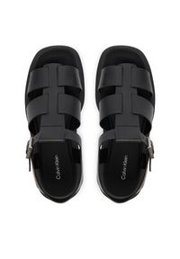Calvin Klein Sandały Chunky Sandal Fisherm Lth HW0HW02904 Czarny. Kolor: czarny. Materiał: skóra #6