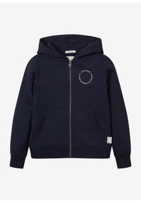 bonprix - Bluza rozpinana z kapturem marki Tom Tailor. Typ kołnierza: kaptur. Kolor: niebieski. Materiał: bawełna #1