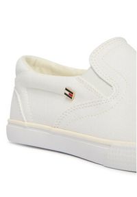 TOMMY HILFIGER - Tommy Hilfiger Tenisówki Th Low Profile Slip On FW0FW09103 Biały. Zapięcie: bez zapięcia. Kolor: biały. Materiał: materiał #5