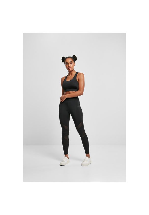 Biustonosz damski Urban Classics starter mesh. Kolor: czarny. Materiał: mesh