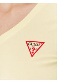 Guess T-Shirt W2YI45 J1314 Żółty Slim Fit. Kolor: żółty. Materiał: bawełna