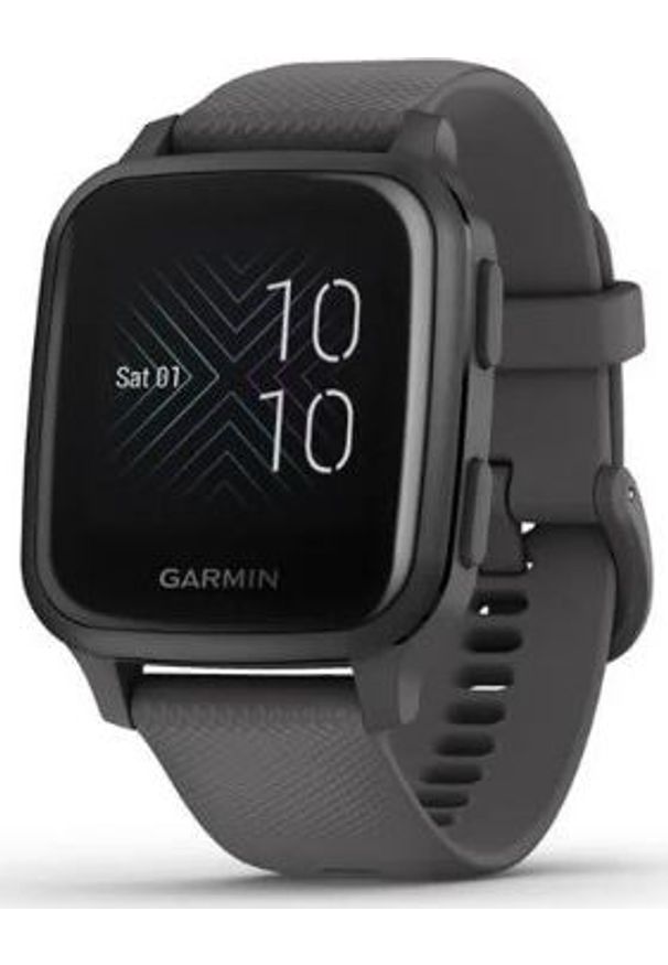 GARMIN - Zegarek sportowy Garmin Venu Sq Grafitowy (010-02427-10). Kolor: szary. Styl: sportowy