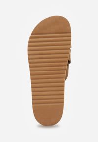 Born2be - Zielone Klapki VICES z Przeplatanymi Paskami Anreene. Okazja: na co dzień. Kolor: zielony. Materiał: len. Wzór: paski. Styl: casual, klasyczny, elegancki #8