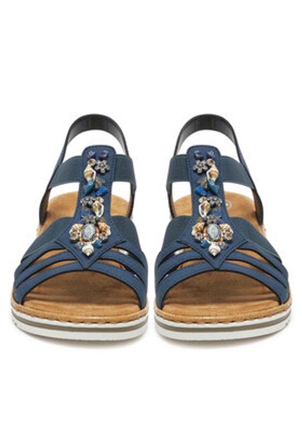 Rieker Sandały CEO-V0649-14 Granatowy. Kolor: niebieski. Materiał: syntetyk