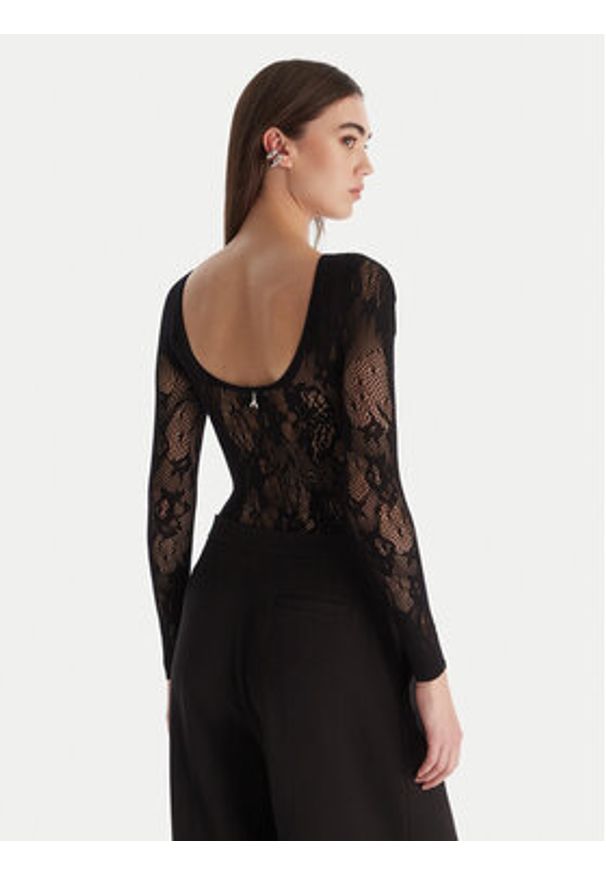 Patrizia Pepe Body 2M4484/J344-K103 Czarny Slim Fit. Kolor: czarny. Materiał: syntetyk