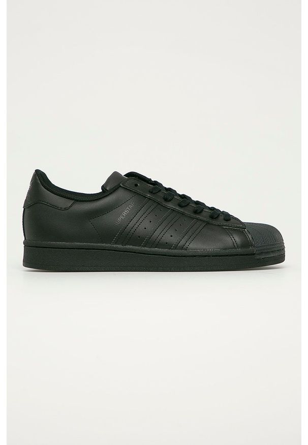 adidas Originals - Buty skórzane Superstar. Nosek buta: okrągły. Zapięcie: sznurówki. Kolor: czarny. Materiał: skóra. Model: Adidas Superstar