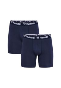 Bokserki męskie 2-pak Hummel Boxers granatowe. Kolor: niebieski