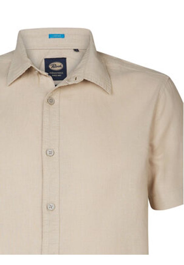 Petrol Industries Koszula M-1050-SIS414 Beżowy Regular Fit. Kolor: beżowy. Materiał: bawełna