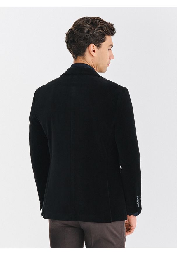 Pako Lorente - PAKO LORENTE - Czarna bawełniana marynarka męska. Okazja: na karnawał. Kolor: czarny. Materiał: bawełna. Styl: młodzieżowy