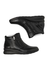 Rieker Botki L4861-00 Czarny. Kolor: czarny. Materiał: skóra #6