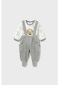 Mayoral Newborn komplet niemowlęcy Gift box kolor szary. Okazja: na co dzień. Kolor: szary. Materiał: bawełna. Długość: długie. Wzór: aplikacja. Styl: casual, klasyczny #5