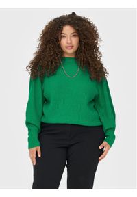 ONLY Carmakoma Sweter Fia 15263804 Zielony Regular Fit. Kolor: zielony. Materiał: wiskoza