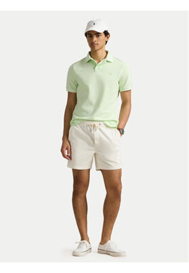 Polo Ralph Lauren Polo 710969626001 Zielony Custom Slim Fit. Typ kołnierza: polo. Kolor: zielony. Materiał: bawełna