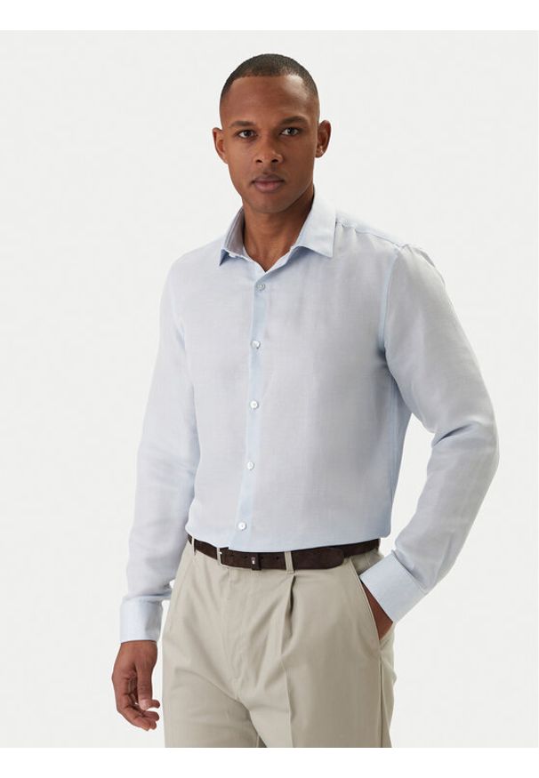 Calvin Klein Koszula LV019EU121 Błękitny Regular Fit. Kolor: niebieski. Materiał: lyocell