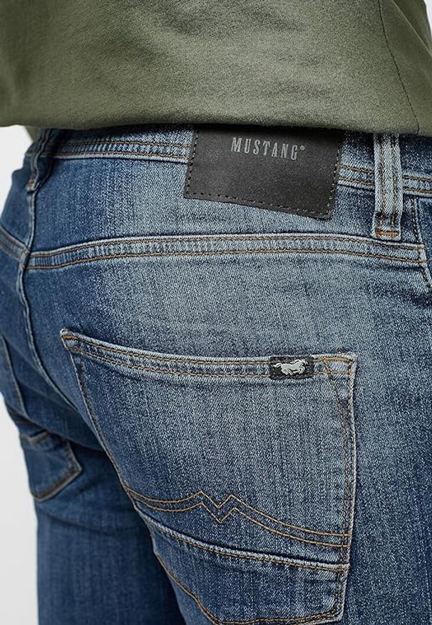 Męskie Spodnie Jeansowe Mustang Style Boston Slim Denim Blue 1014706 5000 883