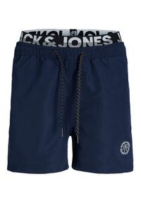Jack&Jones Junior Szorty kąpielowe 12228535 Granatowy Regular Fit. Kolor: niebieski #16