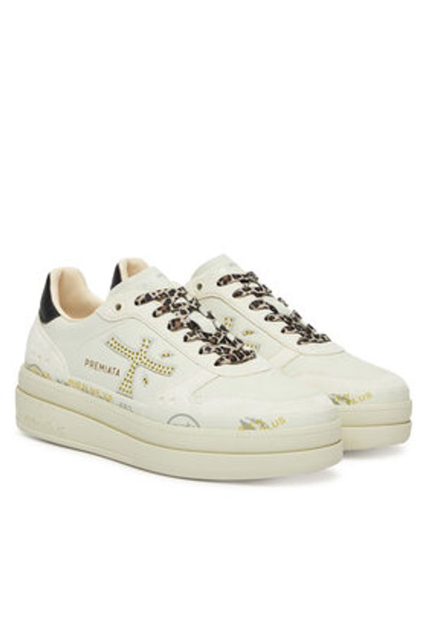 Premiata Sneakersy Micol Var 6794 Écru. Materiał: skóra